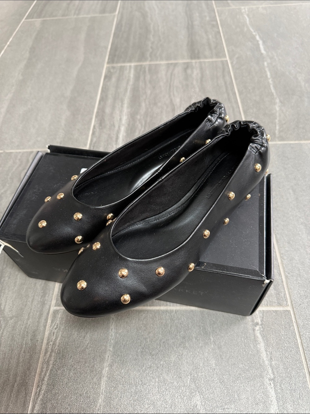 White House Black Market studded ballet flat- size 8